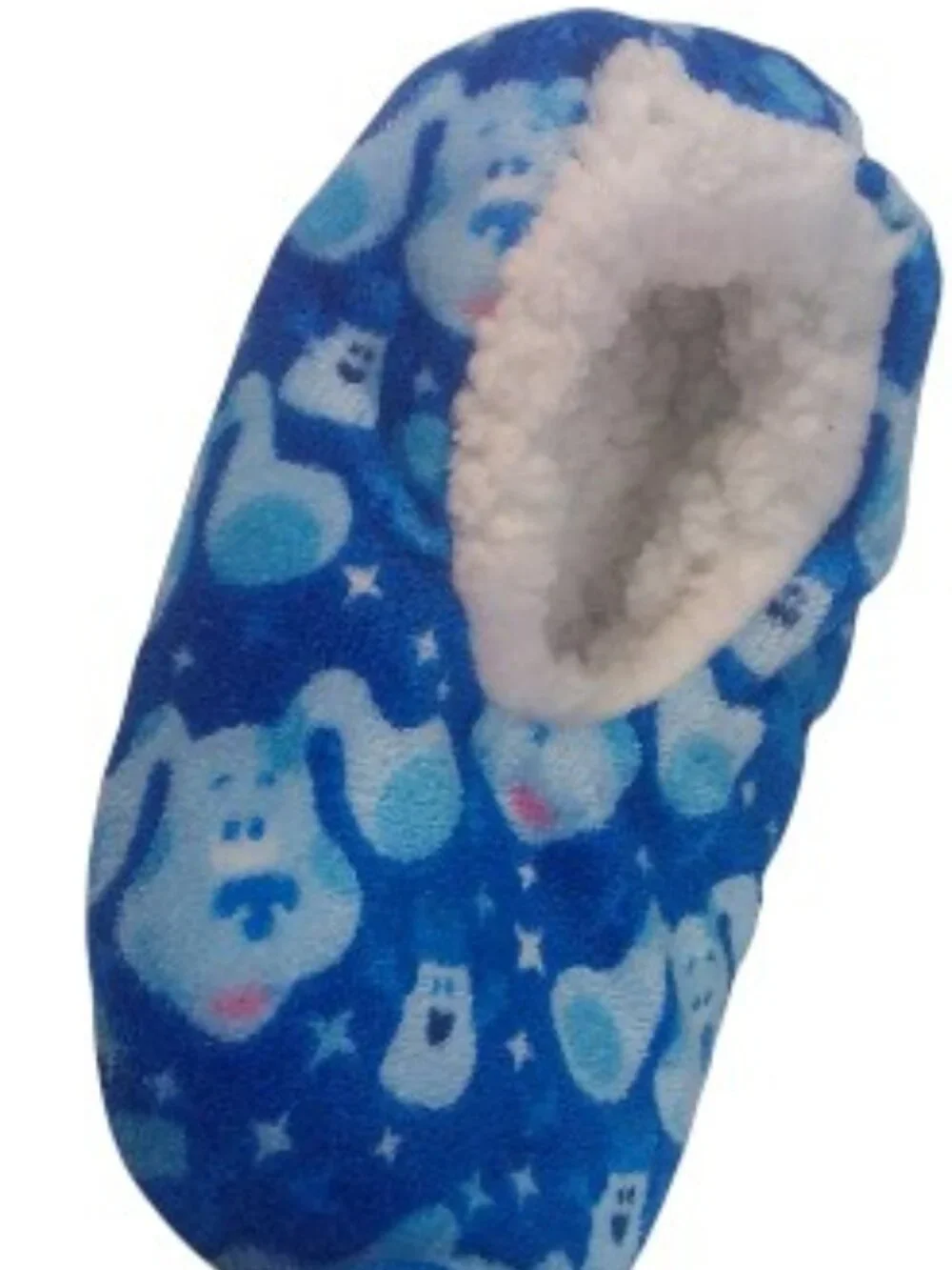 Fuzzy Babba Blue's Clues Slipper Socks with Gripper Bottoms